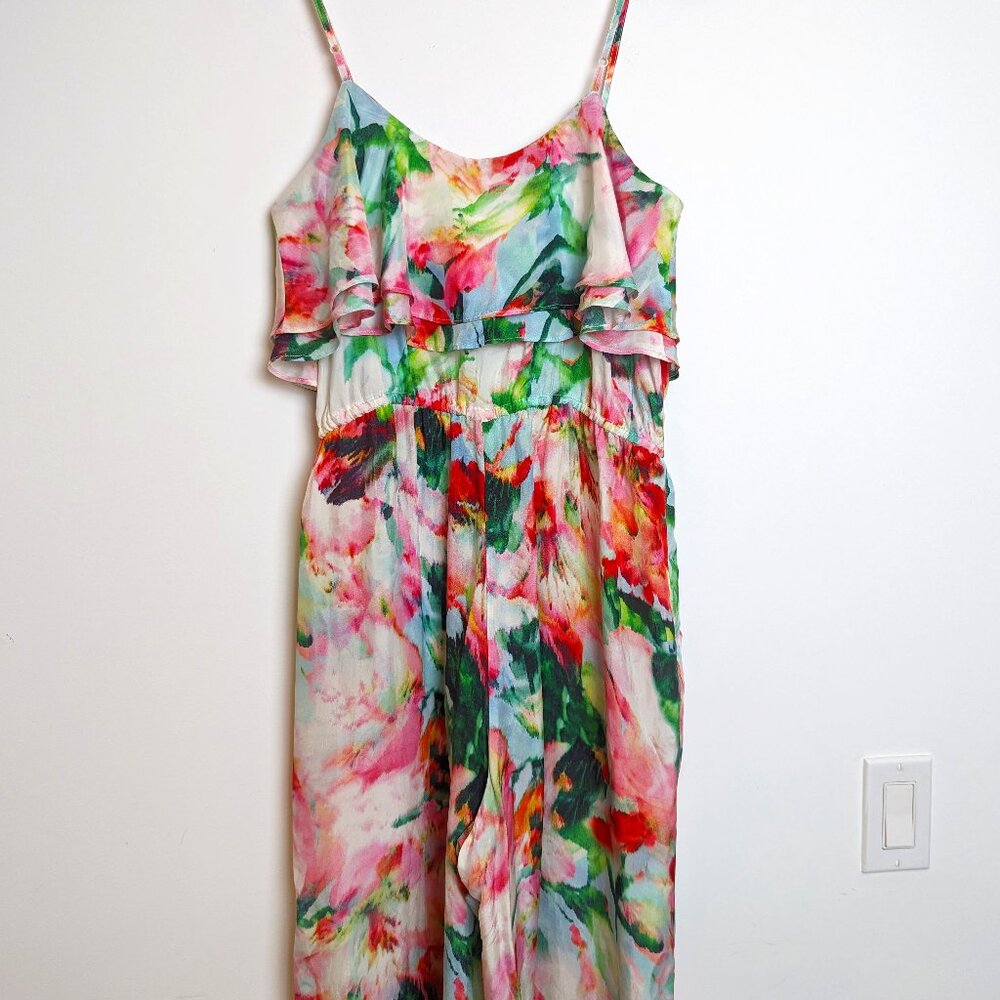 Fleur Wood Floral Jumpsuit - Size S